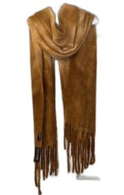 Steve Madden Tan Tie Dyed Scarf with Fringe Tassels