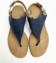 Aerosoles Womens Blue IN CONCHLUSION Flat Sandal