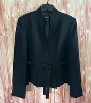 Jones Wear Black Tie Waist Suit Jacket