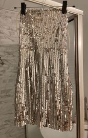 Silver home coming dress sequin 