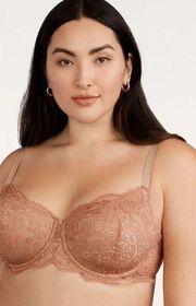 thirdlove lace balconette bra lace tan