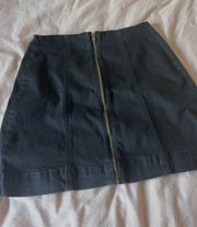 Black Denim Mini Skirt