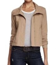 Standard James Perse Tan Skinny Moto Jacket Size 3 Large