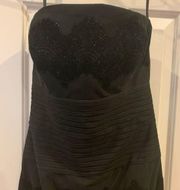 White house black market Strapless formal black dress