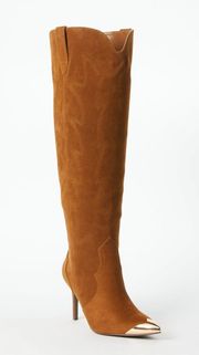 Suede Stiletto Cowgirl Boot