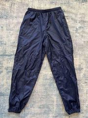 Nike Vintage  Blue Windbreaker Pants w Zippered Hems Large