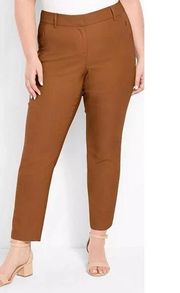 Lane Bryant Signature Fit Slim Ankle 4-Season Pant in Brown Flex Magic Size 20