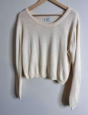 Vintage united colors of Benton cream crop sweaters sz M