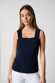 Joseph Ribkoff Navy Square Neck Tank Top Size 14 US