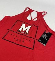 Under Armour Maryland Terrapins Tank Top Medium M Red NEW Spaghetti Tank READ