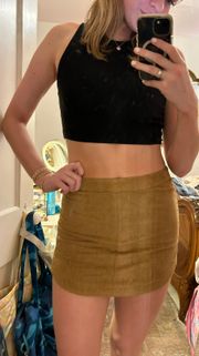 Faux Suede Skirt