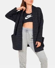 NWT Nike Yoga Therma-FIT Luxe Reversible Wrap Kimono Sweater Jacket Black Sz 3X