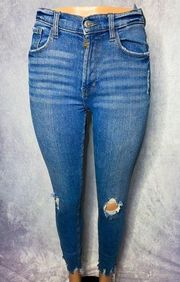 Kensie - Blue, Faded, Distressed, Skinny Jeans