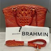 NWT Brahmin Duxbury Satchel Dusty Orange Melbourne Genuine Leather Bag​​