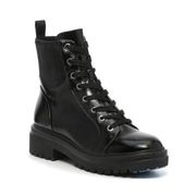 KENNETH COLE Rhode Lace-Up Combat Boots Round Toe Block Heel Black Women’s 7.5