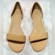 TALBOTS Leather Flats Sandals Tan Size 10M