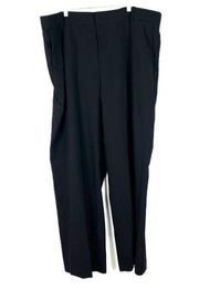 NWT VINCE Straight Leg Wool Blend Trousers Black Plus Size 20 NEW $365