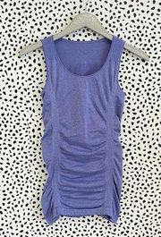 Calia By Carrie Underwood Purple Ruched Stretch Long Tank Size XS