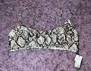 NWT!  - Snakeskin Bikini Top