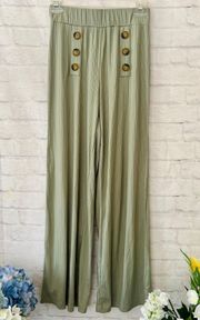 Sage Green Wide Leg Pants