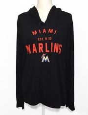 NWOT Black Miami Marlins Hoodie Sweatshirt Sweater