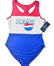 Pepsi Women’s One-piece Racerback Swimsuit Size L