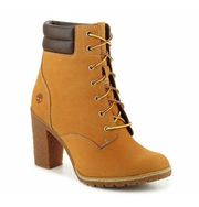 NEW Size 6.5 Womens Timberland Tillston Nubuck Leather Hiking Bootie A8046 heel