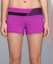 Lululemon  Speed Up Low-Rise Lined Short 2.5 in Ultra Violet/Quilt EUC