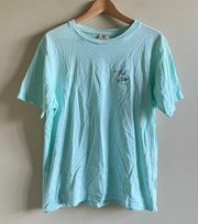 Disney‎ Mickey Mouse Short Sleeved Teal Tee Shirt Top Women’s Size XL Surfboard