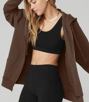 ALO Yoga Everyday Full Zip Hoodie Espresso