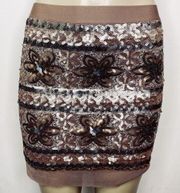 Chelsea & Violet Sequin Silver  & gold Skirt