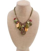 Boho Hippie Festive Mix Stone and Metal Chacha Charms Coachella Necklace