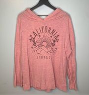 Sonoma Waffle Weave Hooded Lightweight Pullover Sweatshirt Size XL