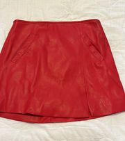 Black NYC  Red Mini Skirt