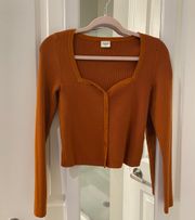 Burnt Orange Abercrombie Sweater Top Size Small