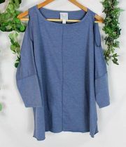 db Sunday cold shoulder long sleeve top