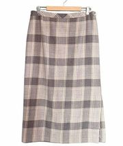 Vintage Pendleton Wool Skirt Gray & Yellow Plaid Straight Midi Women’s Size 14