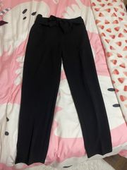 Black Slacks With Tie Waist