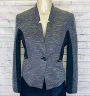 Halogen grey and black one button blazer