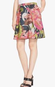 Trina Turk Kael Tweed Floral Print A-Line Skirt size 6 NWOT