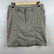 Duluth Trading Co DuluthFlex Dry on the Fly Skort Skirt Size 8 Brown Outdoor