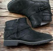 Teva‎ De La Vina Delavina Black Leather Ankle Boots Booties Women’s Size 6.5