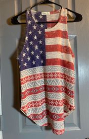 American Flag Razorback Tank Top