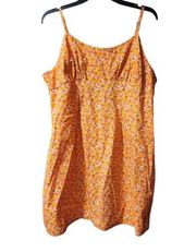 Wild Fable  XXL orange floral print mini tank dress nwt