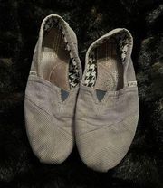 Toms, corduroy gray slip on shoes size 10 ￼