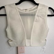 NWT House of CB Lafayette Cutout Crop Top in White