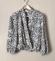 Miley & Molly leopard print surplice top