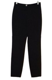 London Textured Flat Pocket Cigarette Pant Black Size 0