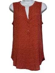 Women's Market & Spruce Red Sleeveless Blouse Top Loose Fit Stitch Fix Size Med