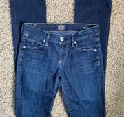 Citizens of Humanity Ava low rise straight leg dark wash blue jeans